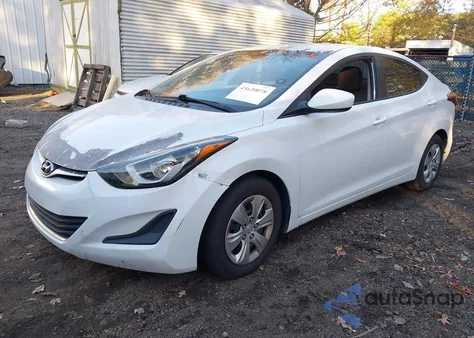 2016 Hyundai Elantra Se z USA, uszkodzony, nr VIN 5NPDH4AE2GH676264